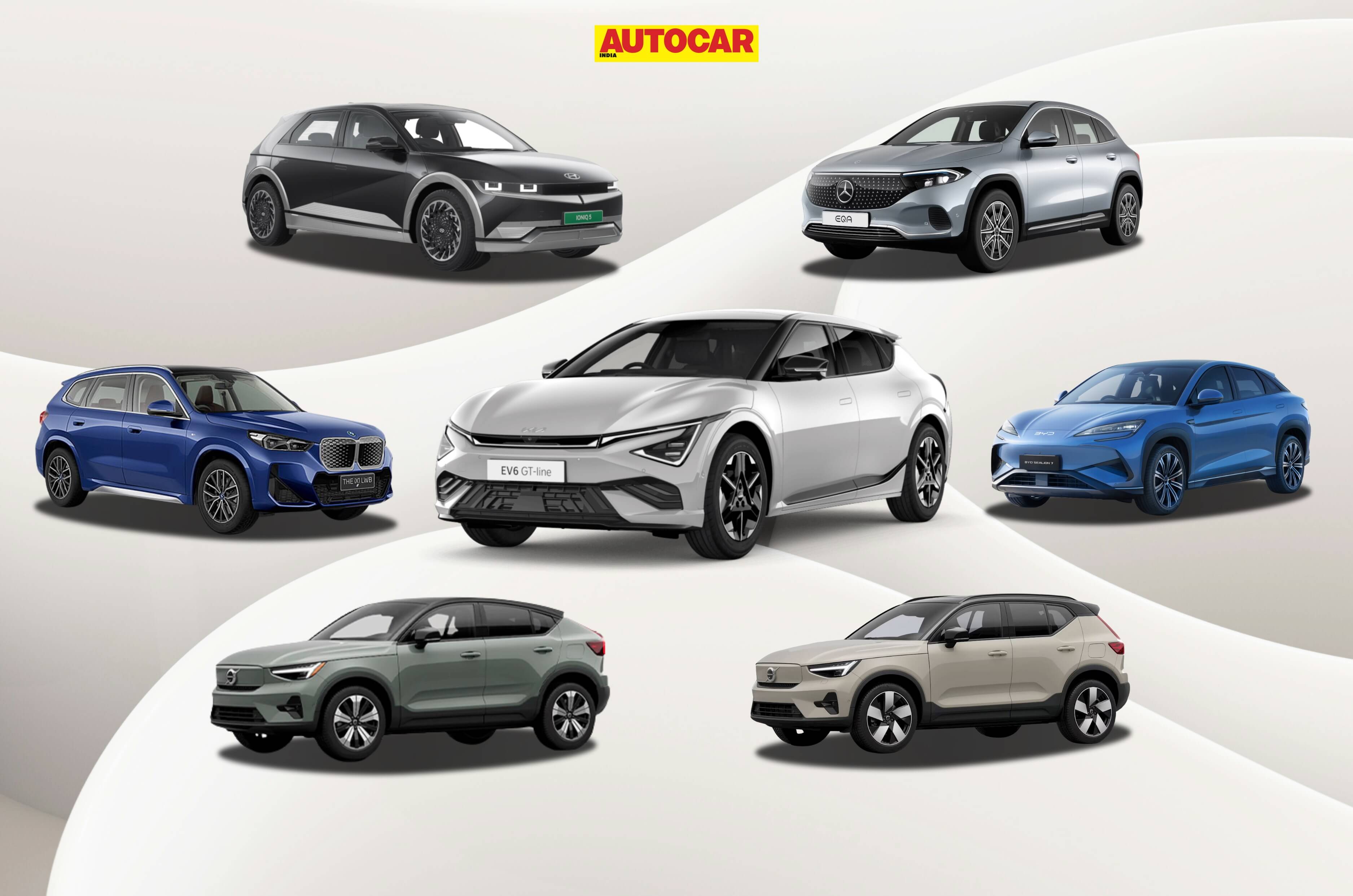 Kia EV6 BYD Sealion 7 Hyundai Ioniq 5 Volvo EX40 Volvo C40 Recharge Mercedes EQA BMW iX1 LWB